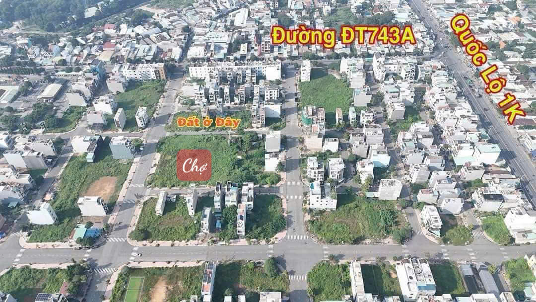 Đất góc hai mặt tiền dĩ an